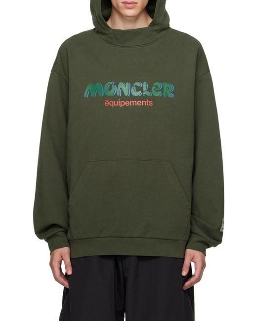 Moncler Green Logo Hoodie for men