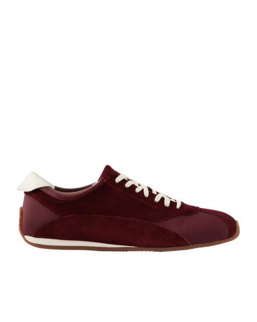 Neous Red Burgundy Mixedmaterial Casual Shoes