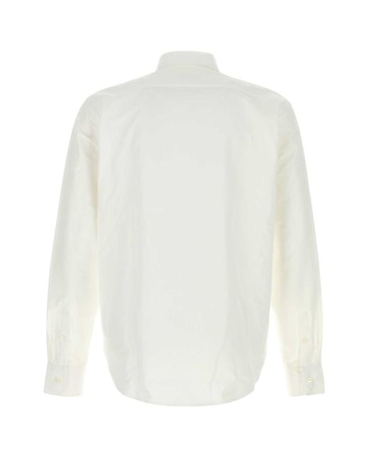 Prada White Long-Sleeved Shirt for men