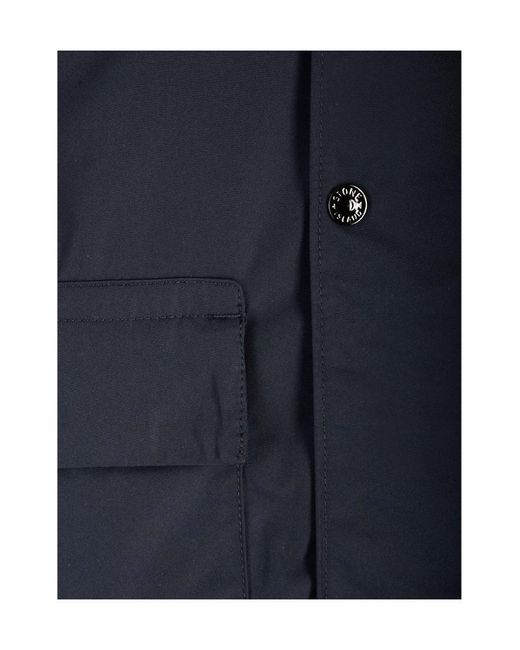 Stone Island Blue Logo Patch Jacket for men