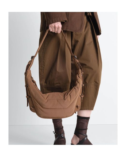 Lemaire Brown Quilted Shoulder Bag for men