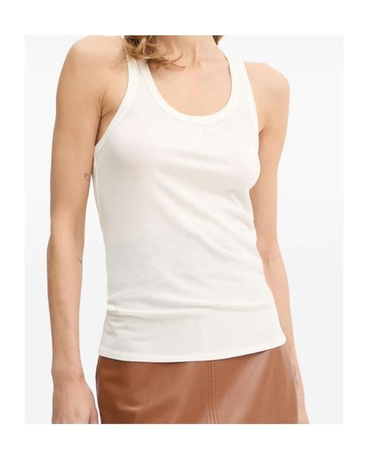 Elisabetta Franchi White Logo-Embroidered Tank Top