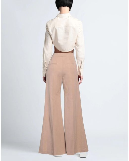 Chloé Natural Plain Colour Formal Trouser