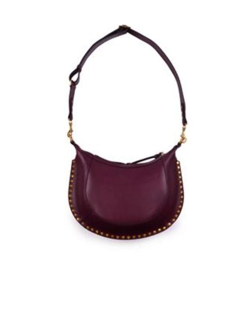 Isabel Marant Purple Naoko Logo Printed Crossbody Bag