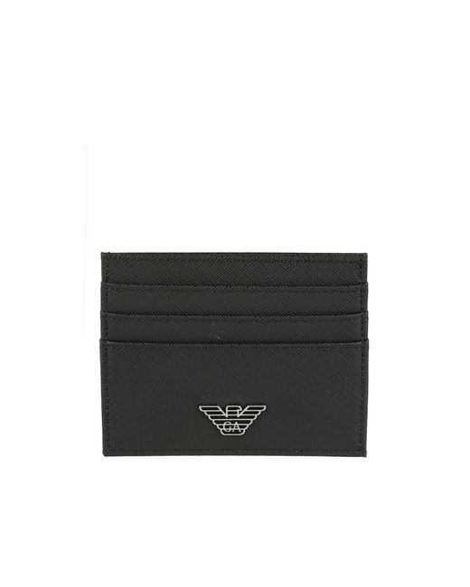 Emporio Armani Metallic Logo-Plaque Cardholder And Keyring Set for men