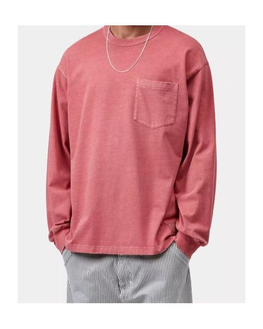 Carhartt Pink Pocket Long-Sleeve T-Shirt for men