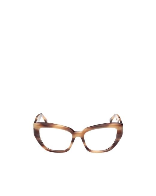 Max Mara White Cat-Eye Glasses