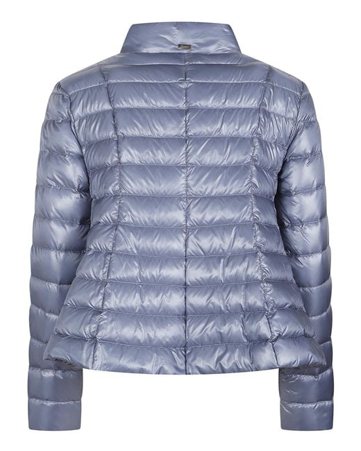 Herno Blue Zip-Up Padded Jacket