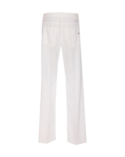 Dondup White Straight Leg Pants