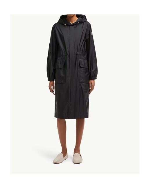 Moncler Black Hiengos Hooded Long Parka