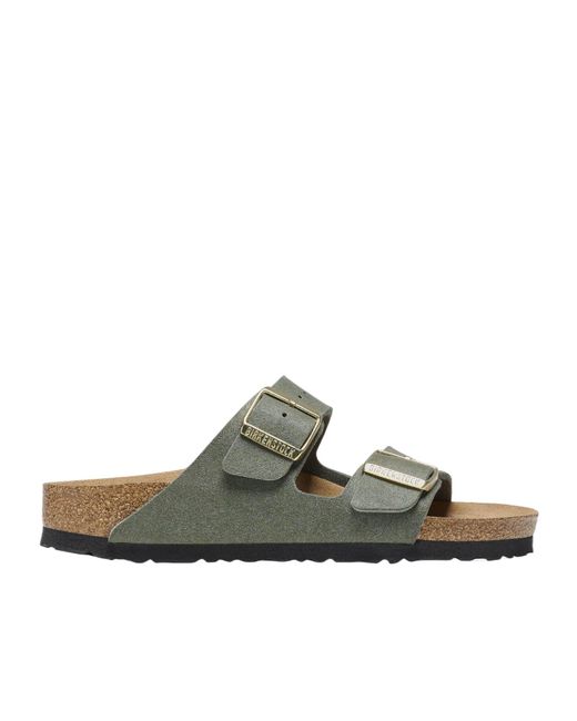 Birkenstock Green Adjustable Flat Sandals