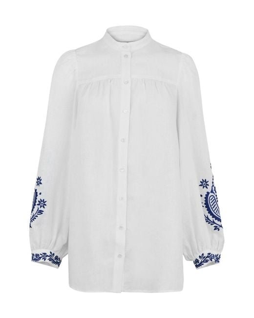Weekend by Maxmara White Simple Long-Sleeve Shirt