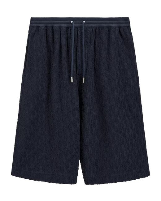 Dior Blue Oblique Bermuda Shorts for men