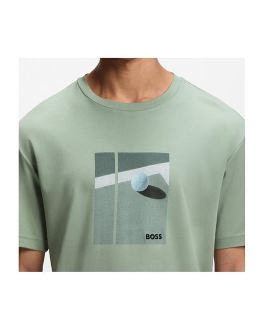 Boss Green Crew Neck Short-Sleeved T-Shirt for men