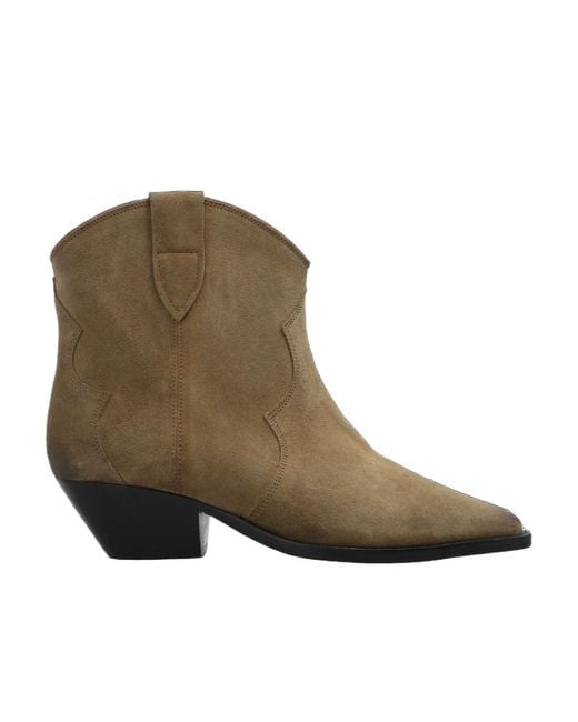 Isabel Marant Brown Pointed Short Boots