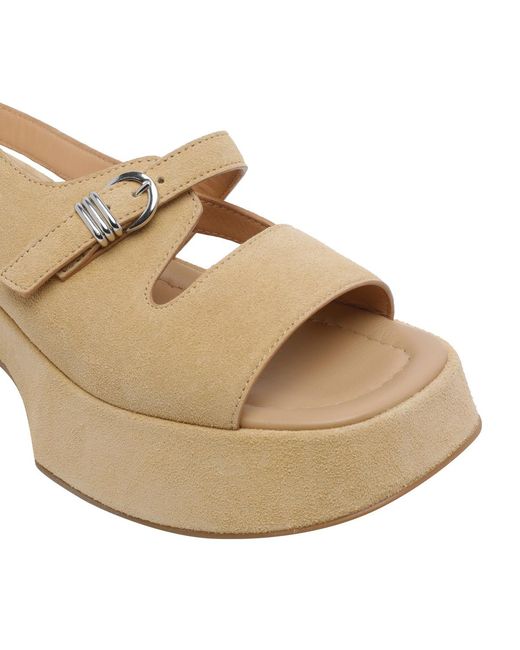 Vic Matié Natural Platform Buckle Heeled Sandals