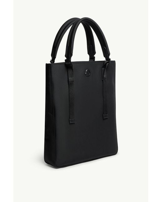 Moncler Black Pierrick Logo Plaque Tote Bag for men