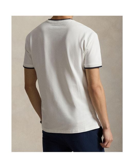 Polo Ralph Lauren White Logo Short-Sleeved T-Shirt for men