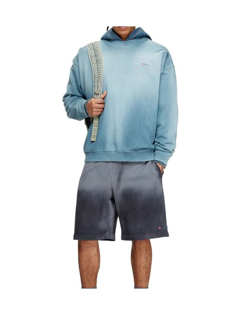 DIESEL Blue S-Boxt-R4 Faded Sweatshirt for men