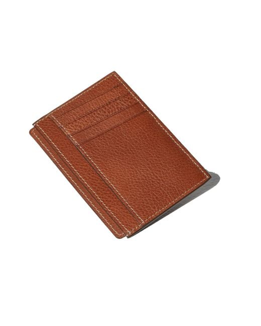 Brunello Cucinelli Brown Logo Stamp Cardholder for men