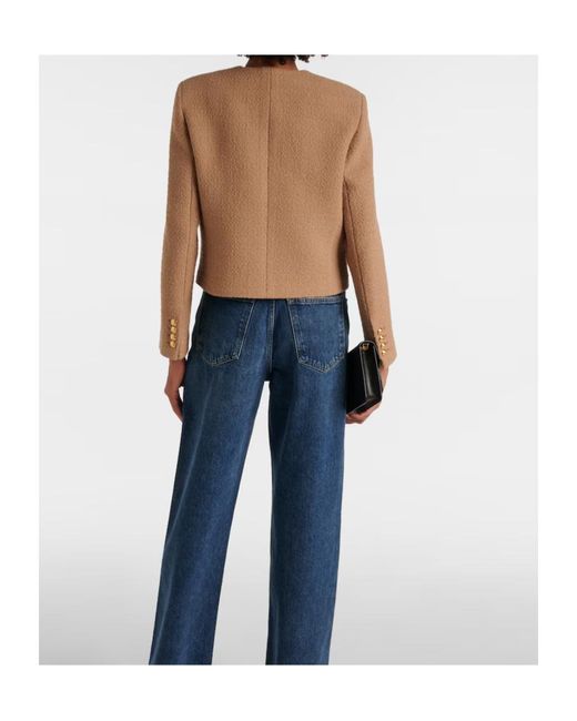 Nili Lotan Brown Button-Down Casual Jacket