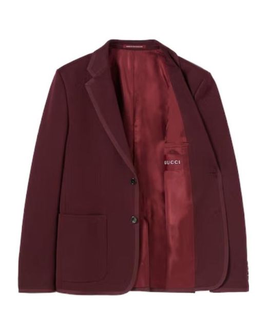 Gucci Purple Textured Jersey Gg Jacket for men