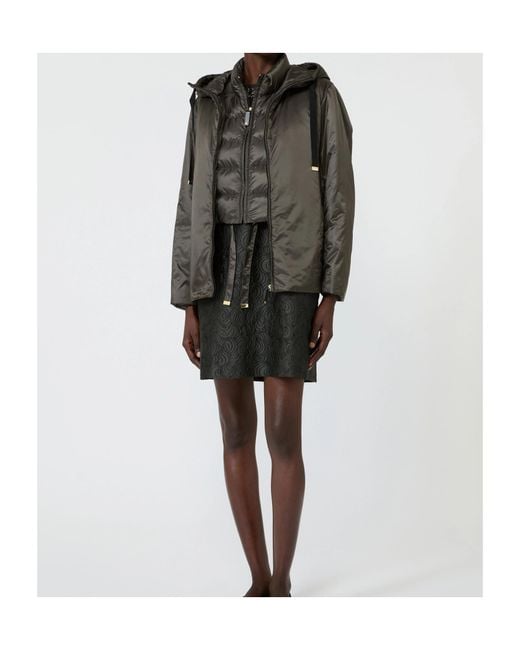 Max Mara Green Padded Hooded Jacket