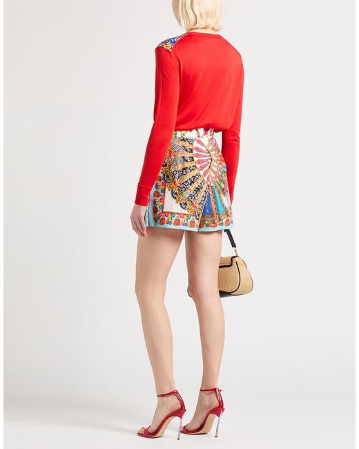 Dolce & Gabbana Red Lightweight Knit Jumper