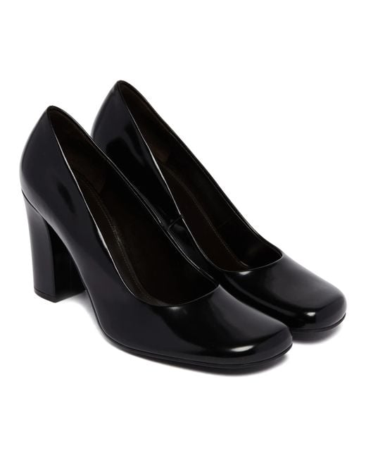 The Row Black Penelope High Leather Pumps
