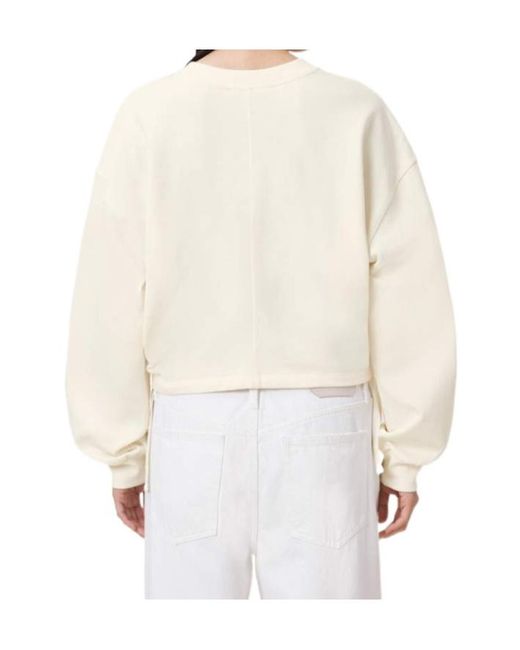 AllSaints White Drawstring-Detail Sweatshirt