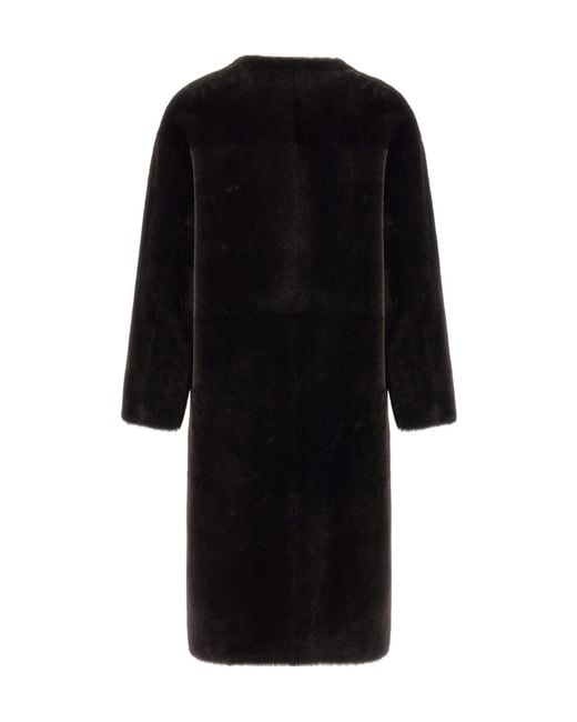 Blancha Black Long-Sleeved Coat
