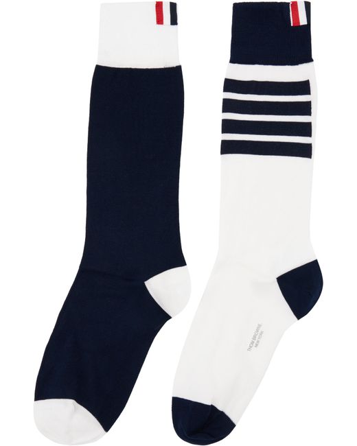 Thom Browne Blue Mid-Calf Socks for men
