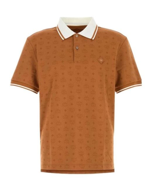 MCM Brown Short-Sleeved Polo Shirt for men