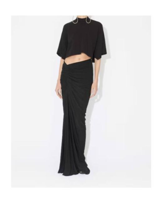 Alaïa Black Alaïa Soft Jersey Draped Skirt