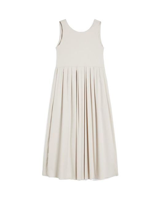 Max Mara White 'S Moira Crewneck Sleeveless Dress