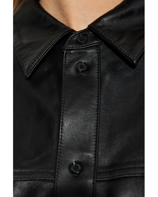 Michael Kors Black Buttoned Long-Sleeved Oversized Jacket