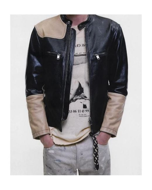Enfants Riches Deprimes Black Nurse Ii Panelled Leather Jacket for men