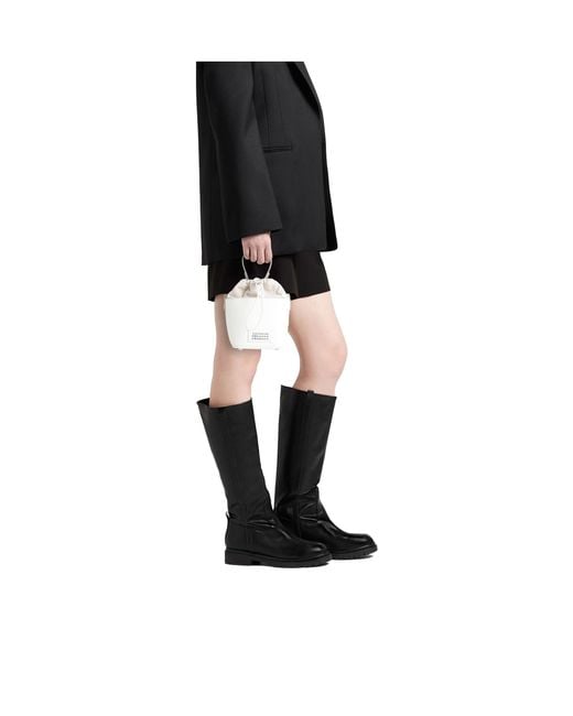 Maison Margiela White Small Bucket Bag