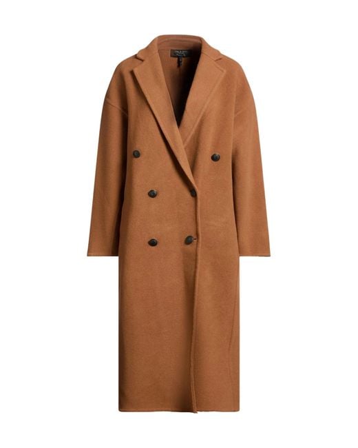 Rag & Bone Brown Double- Long-Sleeved Coat