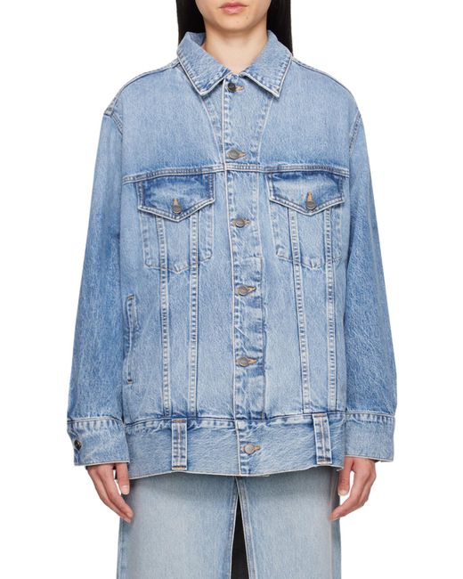 Khaite Blue Rizzo Buttoned Denim Jacket