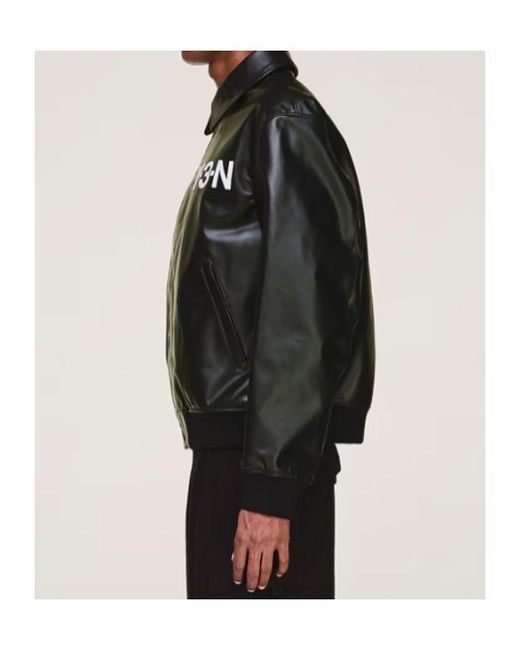 Y-3 Black Logo Print Bomber Jacket for men