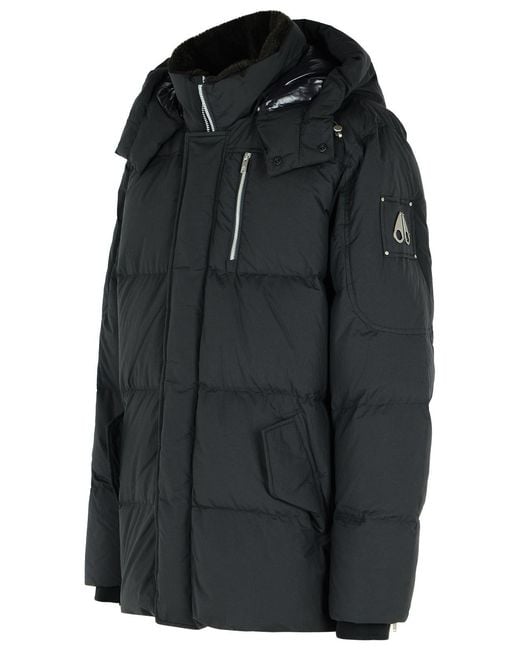 Moose Knuckles Black Everest 3Q Down Jacket for men