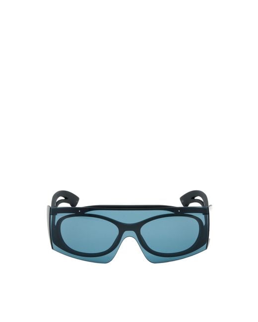 McQueen Blue Eyewear Smoke Mask Two-Toned Sunglasses for men