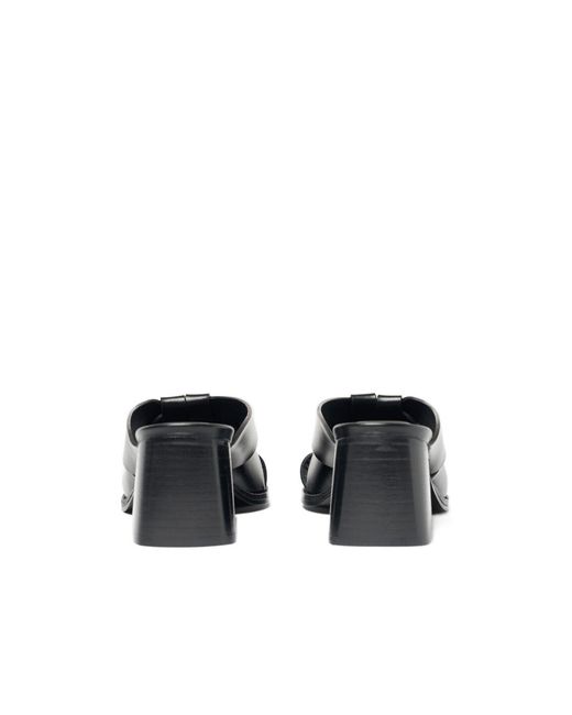 Scarosso Black Round-Toe High-Heeled Sandals