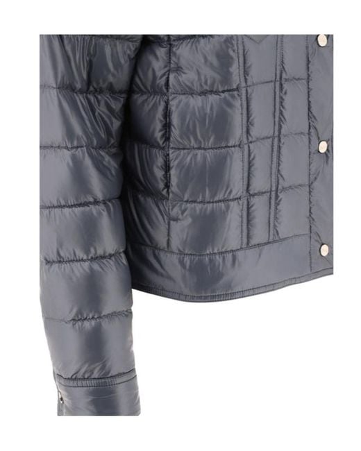 Herno Gray Long Sleeved Quilted Down Jacket