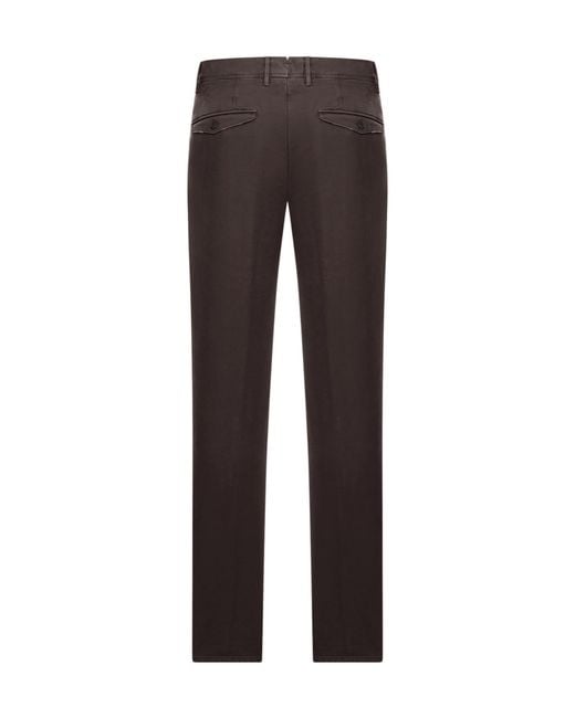 Incotex Gray Pleated-Front Trousers for men