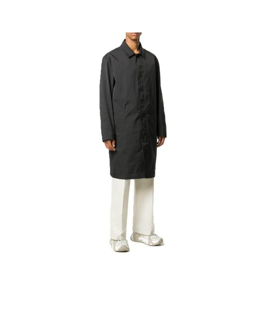 Valentino Blue Logo Patch Single-Breasted Coat for men
