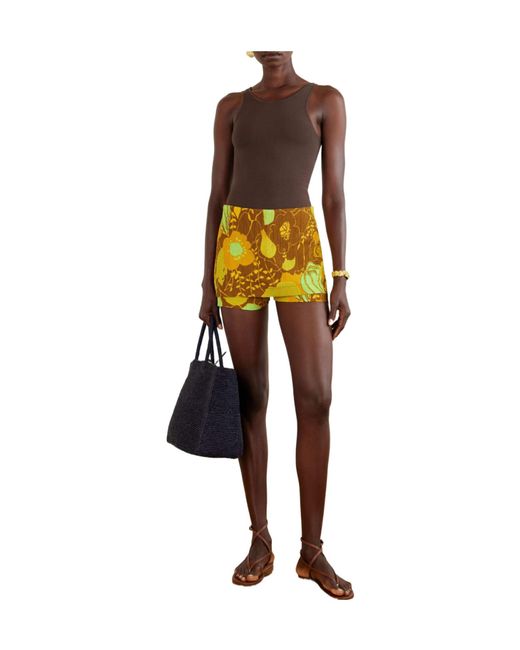 Tibi Yellow Mini Culottes