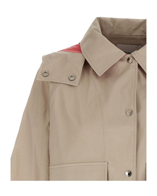 Yves Salomon Natural Hooded Utility Coat
