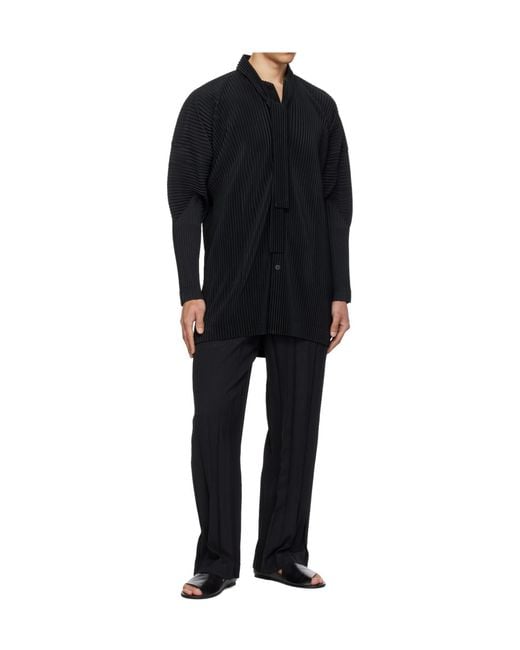 Homme Plissé Issey Miyake Black Monthly Colors February Pleated Shirt for men